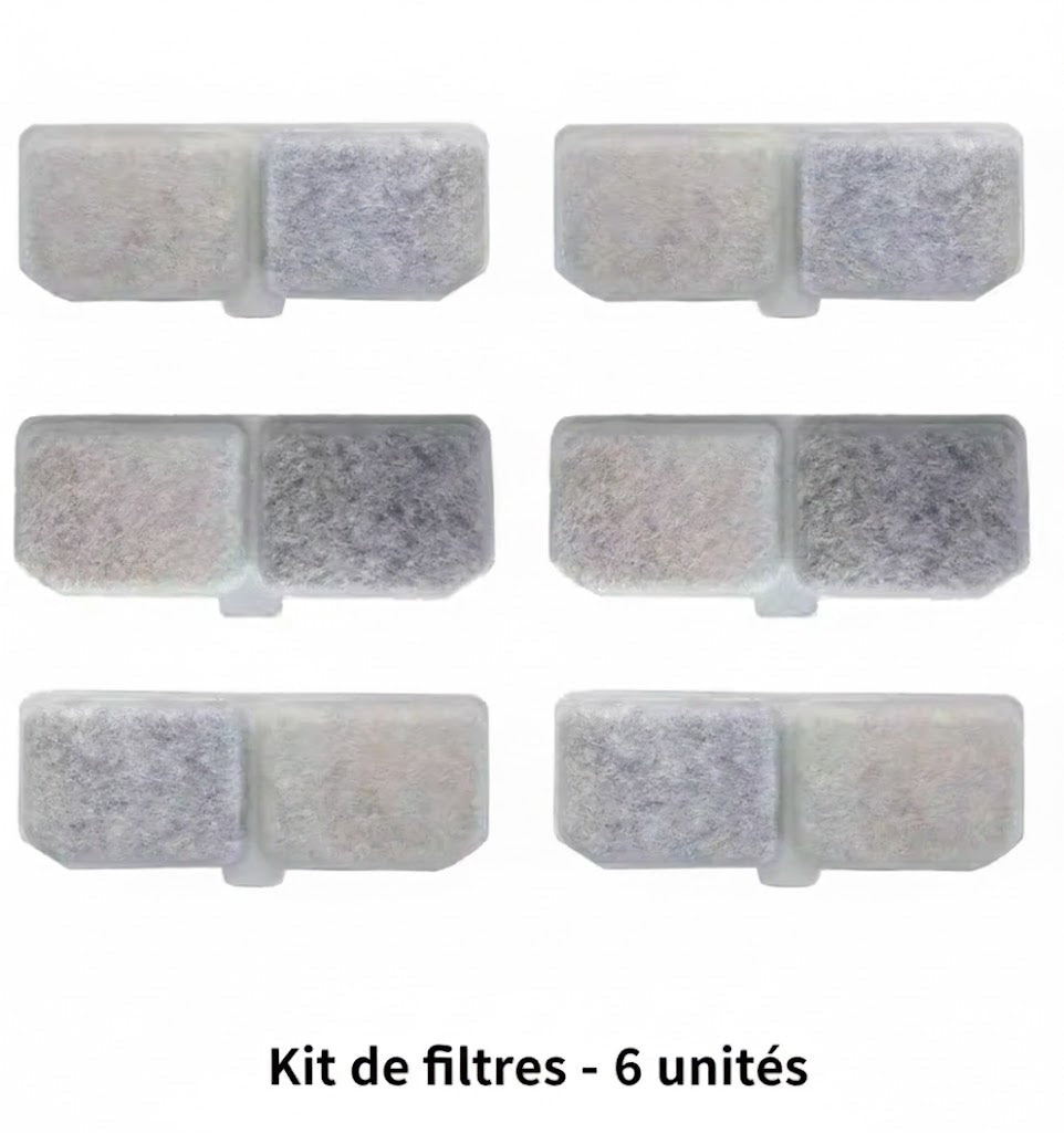 Kit de 6 filtres pour fontaine à eau automatique