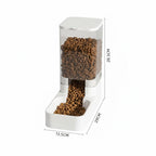 Dimensions du distributeur de croquettes pour chat ou le distributeur d'eau