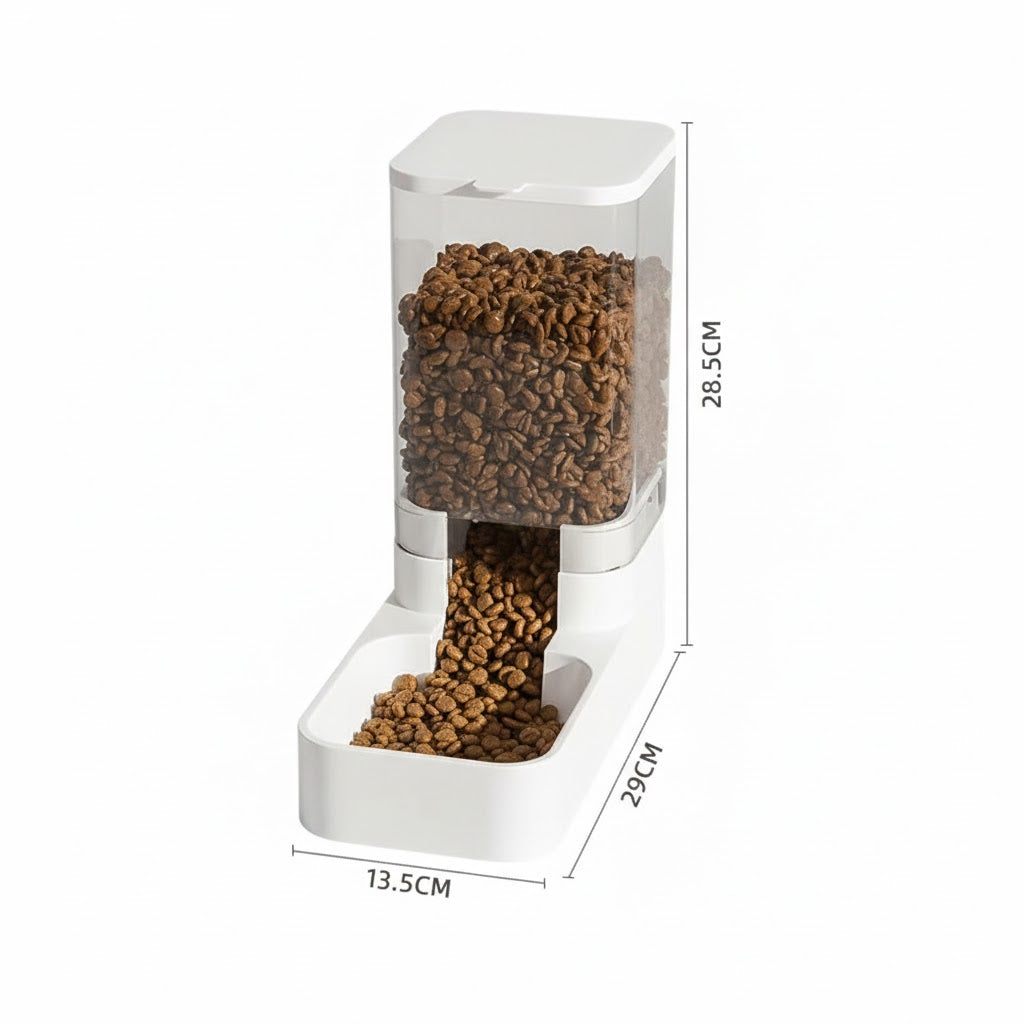 Dimensions du distributeur de croquettes pour chat ou le distributeur d'eau