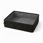 Litière pour chat pliable et transportable de couleur noire et grise
